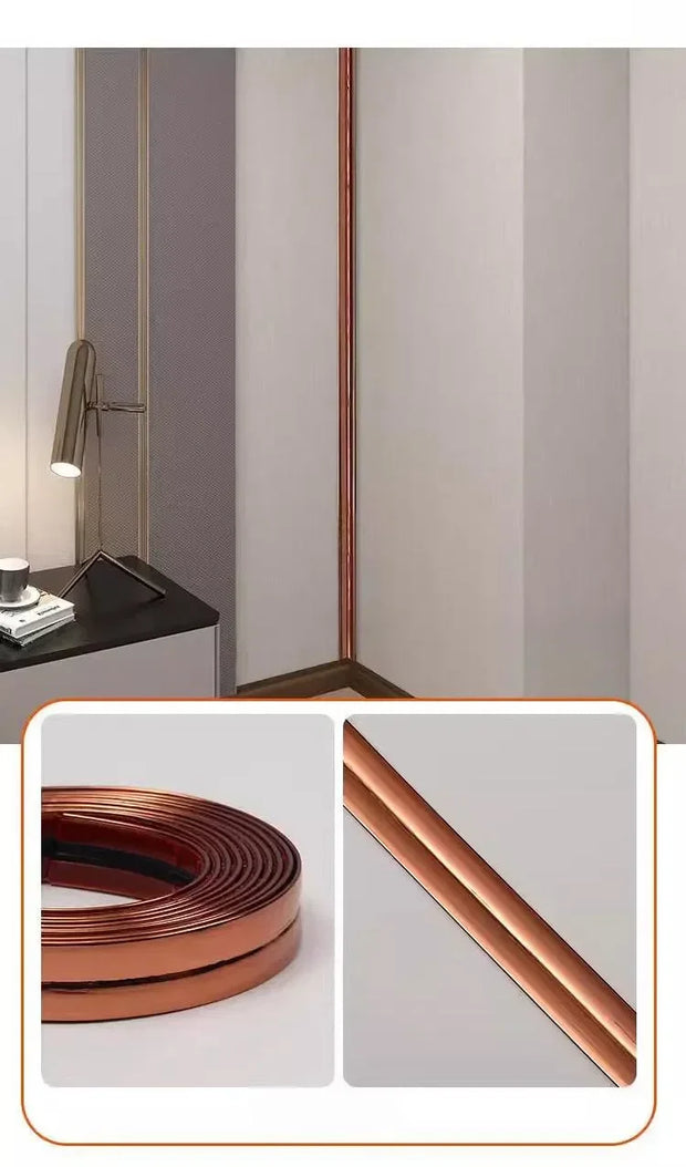 3M Self-adhesive mirror sticker Desk Furniture Edge Guard Strip Wall Internal External Corner Protector living room Decoration