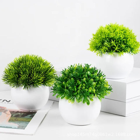 Beautiful Energetic Artificial Bonsai Vivid Decorative Non-fading Greening Table Centerpieces Imitations Plants Office Decor