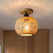 Bamboo Pendant Lamp Lustre Chandelier Hanging Lamp Handmade Rattan Pendant Light Fixture Restaurant Dining Room Indoor Lighting