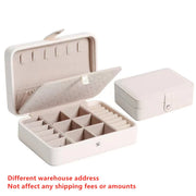 Korean Version Simple Ins Style Portable Jewelry Storage Box 2024 New High-end Exquisite Large Capacity Travel Jewelry Bag