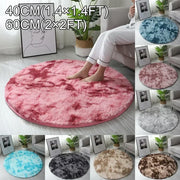 40cm Anti-Slip Fluffy Rugs Large Shaggy Rug Super Soft Mat Living Room Bedroom Carpet Aesthetic Bedroom Round Carpet Decoration