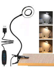 360° Flexible 48 LEDs Clip on Desk Lamp Gooseneck Reading Table Light Eye-Caring USB Clamp Books Night Light Study Read Light