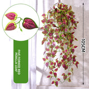 Artificial Hanging Plant Fake Ivy Leaves Vine 105cm/41in Clover Plant Greenery for Window Porch Garden Pot Indoor Outdoor Decor