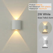 LED Wall Sconces Modern Indoor Outdoor Lamp, White Up Down Wall Mount Lights for Living Room Hallway Bedroom Decor