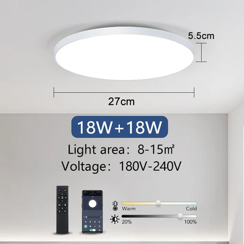 MARPOU Smart ceiling lamp led lamp for bedroom ceiling lights with Remote control Dimmable led lights for room Living room