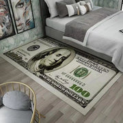 Euro Dollar Rug Bedroom Living Room Carpet Hallway Long Strip 3D Carpet Anti-slip Floor Mat Soft Kitchen Mat Home Room Decoratio