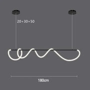 Nordic Hose Led Pendant Lights Dimmable Gold Minimalist Decor for Over The Table Kitchen Dining Room Bar Hanging Lamp Lusters