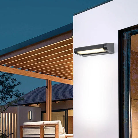 2025 new model.  Outdoor waterproof wall lamp.  Can rotate.  Aluminum and glass materials.  18W, minimalist landscape light