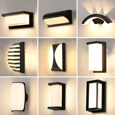 LED Outdoor Wall Light Wall Lamp Motion Sensor 85-265V 16W10W Waterproof Modern Indoor Home Balcony Path Porch Garden Decoration