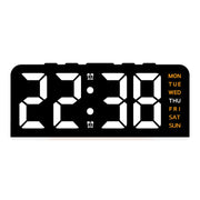 Digital Alarm Clock with Mood Light TEMP Date Week 2 Alarms Snooze Electronic Table Clock 4 Levels Brightness 12/24H LED Clock