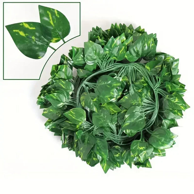 Artificial Green Leaves Ivy Vine Garland Creeper Rattan Fake Leaf Plants Hanging Garlands for Garden Wedding Party Home Decor