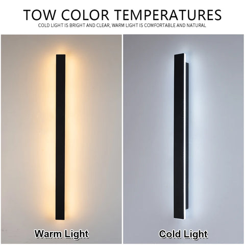 LED Wall Lamp Garden Decoration Lighting Waterproof Modern LED Wall Light AC 220V/110V 40/60/80/100/120CM Indoor Outdoor Lamps