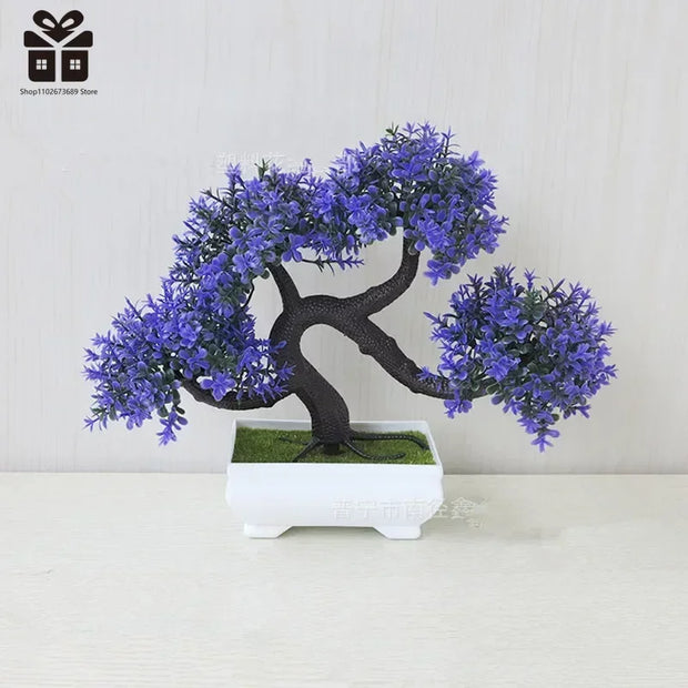 Artificial Plants Bonsai Small Tree Pot Fake Plant Flowers Potted Ornaments For Home Room Table Decoration Hotel Garden Decor