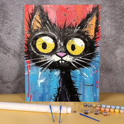 Abstract Cat Painting By Numbers On Canvas For Kids Gift Diy Picture Paint With Number Wall Art For Living Room Home Decoration