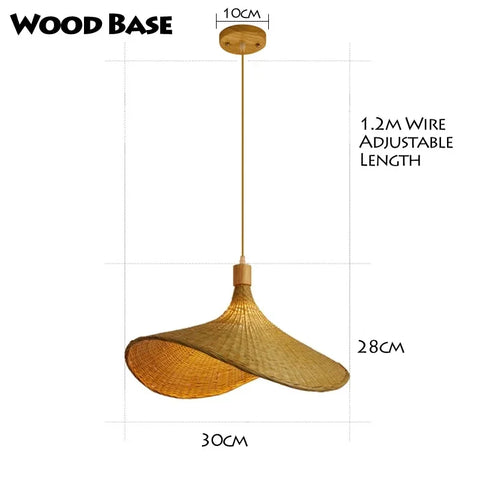 Rattan Wicker Bamboo Wood Pendant Light Ceiling Lustre Chandelier Hanging Lamp Hand Knitted Braided Home Living Bed Room Decor