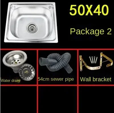 1.1mm Best Thickened Sink 304 Stainless Steel Kitchen Single Large Slot Set