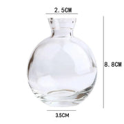 Simple Mini Glass Flower Vase Desktop Transparent Hydroponic Plant Bottle Living Room Flower Arrangement Pot Home Decoration