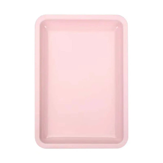 Stainless Steel Nail Tool Storage Tray Solid Color Ellipse Square Shape Nail Art Tools Storage Plate Love Heart Shape