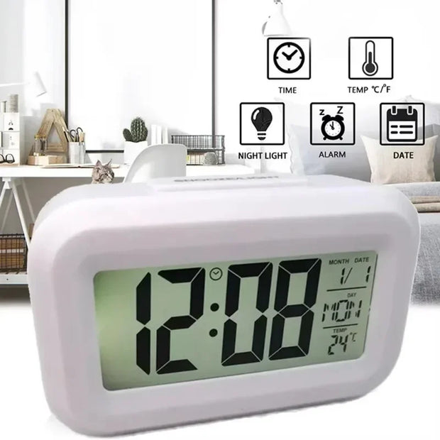 Desk Decorations Table Clock Bedroom Decoration Led Digital Alarm Clock Data Times Calendar Electronic Multi-function Desktop