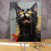 Abstract Cat Painting By Numbers On Canvas For Kids Gift Diy Picture Paint With Number Wall Art For Living Room Home Decoration