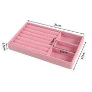 Velvet Jewelry Display Tray Case Stackable Exquisite Jewellery Holder Ring Bracelet Necklace Showcase Drawer Organizer Trays