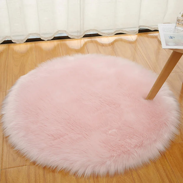 Ultra soft Plush Rug Round Carpet For Living Room Sofa Foot Pad 2023 Fluffy Soft Kids Bedroom Cushion Balcony Hanging Basket Mat