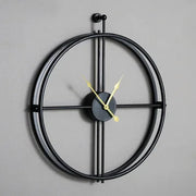 Retro Large Wall Clock Double-walled Square Tube Iron Silent Home Watch Simple Design Living Room Office Art Wall Decor Clock