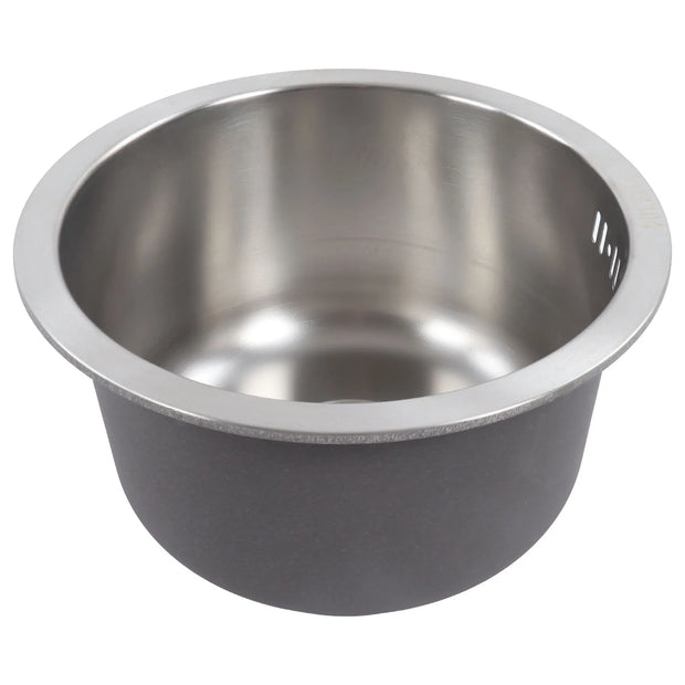 Mini Round Kitchen Sink Stainless Steel Bar Round Basin with Drainpipe Fitting 30cm Diameter