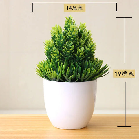 1pc Artificial Plants Bonsai Small Tree Simulation Plants Fake Flowers Table Potted Ornaments Home Decoration Hotel Garden Decor