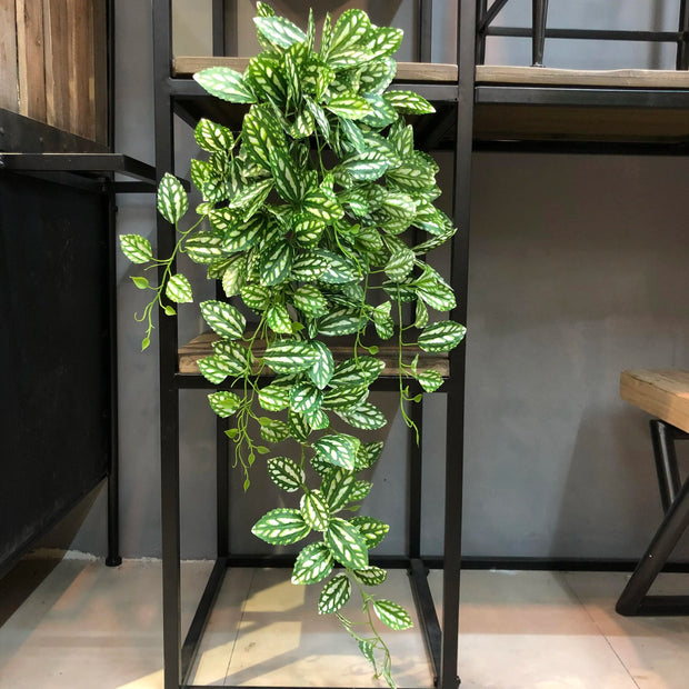 100CM Artificial Green Tropical vine Fake Foliage Hanging plants Rattan leaves Garland Home Garden Wall Decoration