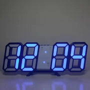 3D LED Digital Alarm Clock Wall Clock Times Date Temperature Suitable for Home Kitchen Clock Decoration Clocks Decor Garden