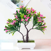 Artificial Plants Bonsai Fake Plant Flowers Potted Ornaments For Table Home Hotel Room  Decoration Garden Decor Small Tree Pot