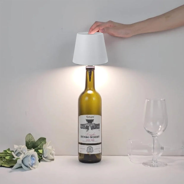 Wine Bottle Lamp LED Table Lamp Atmosphere Night Light 3 Color Stepless Dimming Rechargeable Touch Control Wine Bottle Lamp