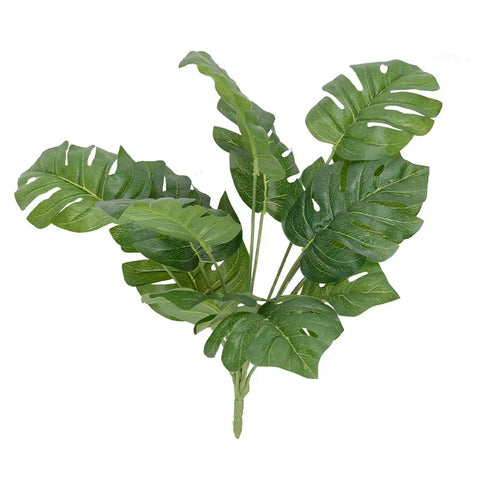 Artificial Plants Green Palm Leaves Monstera Home Garden Living Room Bedroom Balcony Decoration Tropical Plastic Fake Plant Long