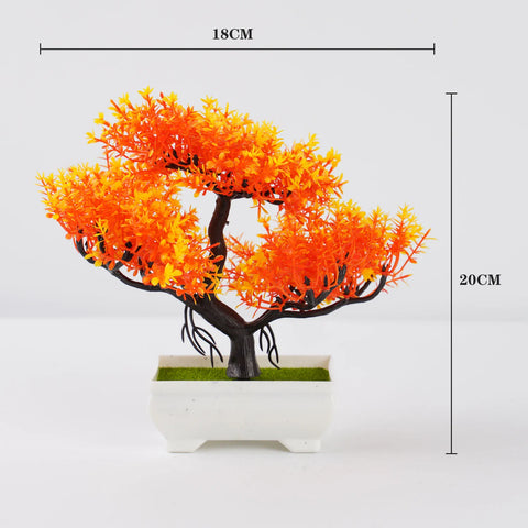 Artificial Plants Bonsai Small Tree Simulation Pot Plants Fake Flowers Table Potted Ornaments for Hotel Garden Home Decor planta