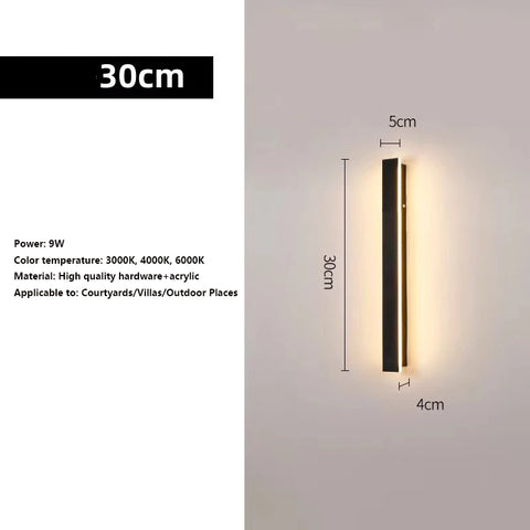 LED Strip Linear Wall Lamp Waterproof IP65 110V 220V 1M1.5M2M Minimalist Balcony villa exterior wall lights Garden Lighting