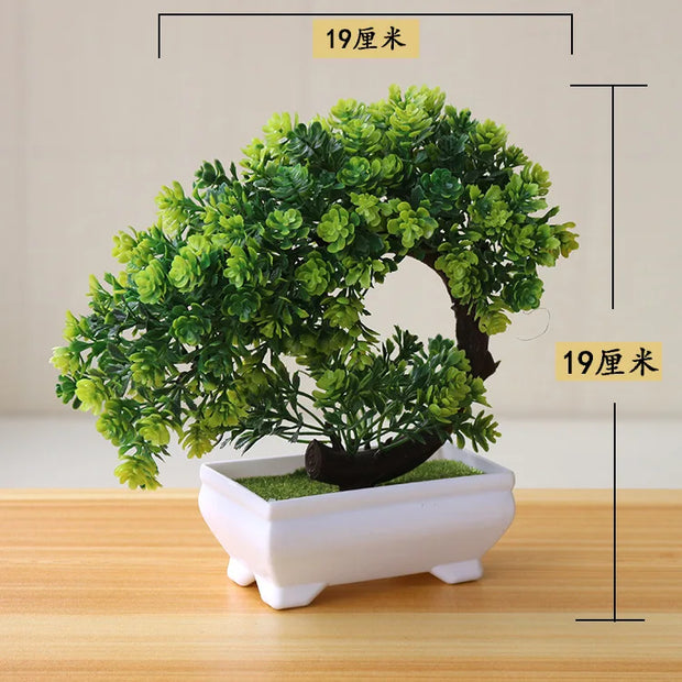 1pc Artificial Plants Bonsai Small Tree Simulation Plants Fake Flowers Table Potted Ornaments Home Decoration Hotel Garden Decor