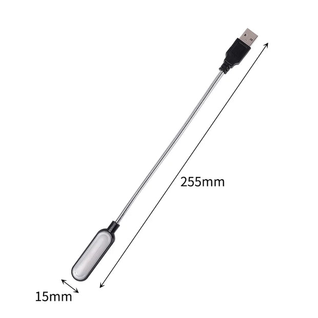 USB Book Light Portable Mini Night Light Flexible Bendable Reading Light for Table Lamp PC Computer Laptop Notebook