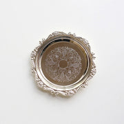 Metal Shell Storage Tray Round Glass Plate Jewelry Dish Earrings Ring Display  Fruit   Desktop Decor Photo Props