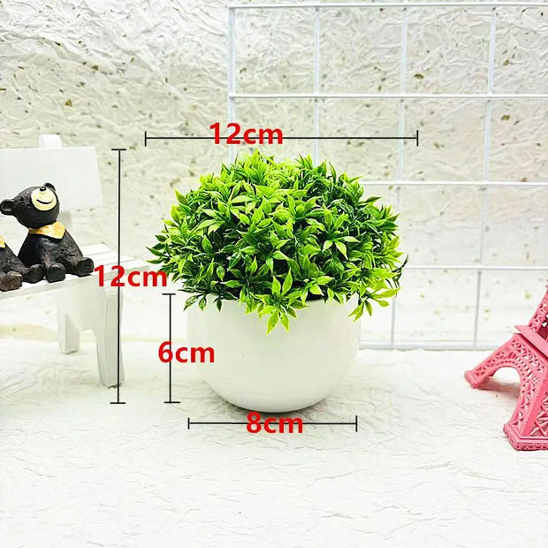 Beautiful Energetic Artificial Bonsai Vivid Decorative Non-fading Greening Table Centerpieces Imitations Plants Office Decor