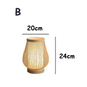 Bedroom warm bedside lamp Japanese-style Zen tea room lamps tatami decor table Living Room bamboo art desk lights