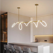 Nordic Hose Led Pendant Lights Dimmable Gold Minimalist Decor for Over The Table Kitchen Dining Room Bar Hanging Lamp Lusters