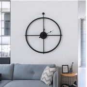 Retro Large Wall Clock Double-walled Square Tube Iron Silent Home Watch Simple Design Living Room Office Art Wall Decor Clock