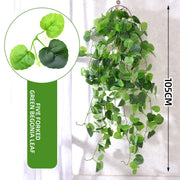 Artificial Hanging Plant Fake Ivy Leaves Vine 105cm/41in Clover Plant Greenery for Window Porch Garden Pot Indoor Outdoor Decor