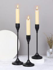 3Pcs/Set European Style Metal Candle Holders Candlestick Fashion Wedding Table Candle Stand Exquisite Candlestick Christmas Tabl