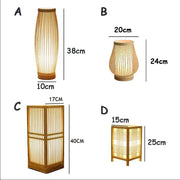 Bedroom warm bedside lamp Japanese-style Zen tea room lamps tatami decor table lamps Living Room bamboo art desk lights