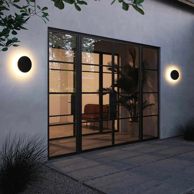 Round Outdoor Waterproof Wall Lamps Up and Down Wall Lights Outside Wall Sconce For Garden Porch Terrace Balcony Lighting