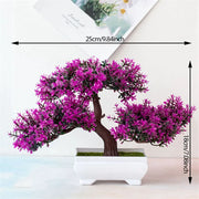 Artificial Plants Bonsai Fake Plant Flowers Potted Ornaments For Table Home Hotel Room  Decoration Garden Decor Small Tree Pot