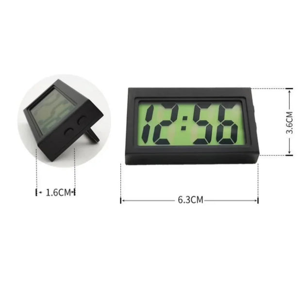 Mini Portable Desk Clock Date 12H Time Display AG10 Battery Powered Electronic Table LCD Clock for Travel Car Bedroom Home Decor