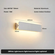 Indoor LED Wall Lamp Adjustable Angle Aluminum Alloy Wall Light Home Living Room Bedroom Vanity Mirror Bedside Lights